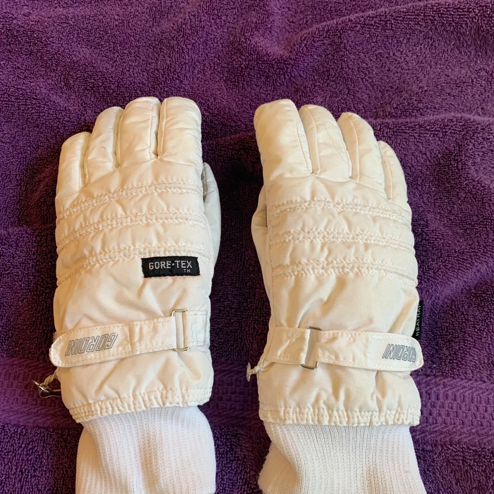 Gordini White Thinsulate Gore Tex Gloves sz S